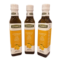 Lade das Bild in den Galerie-Viewer, 3-er Set Zitronen-Olivenöl Levante Al Gusto di limone - extra vergine di olivia