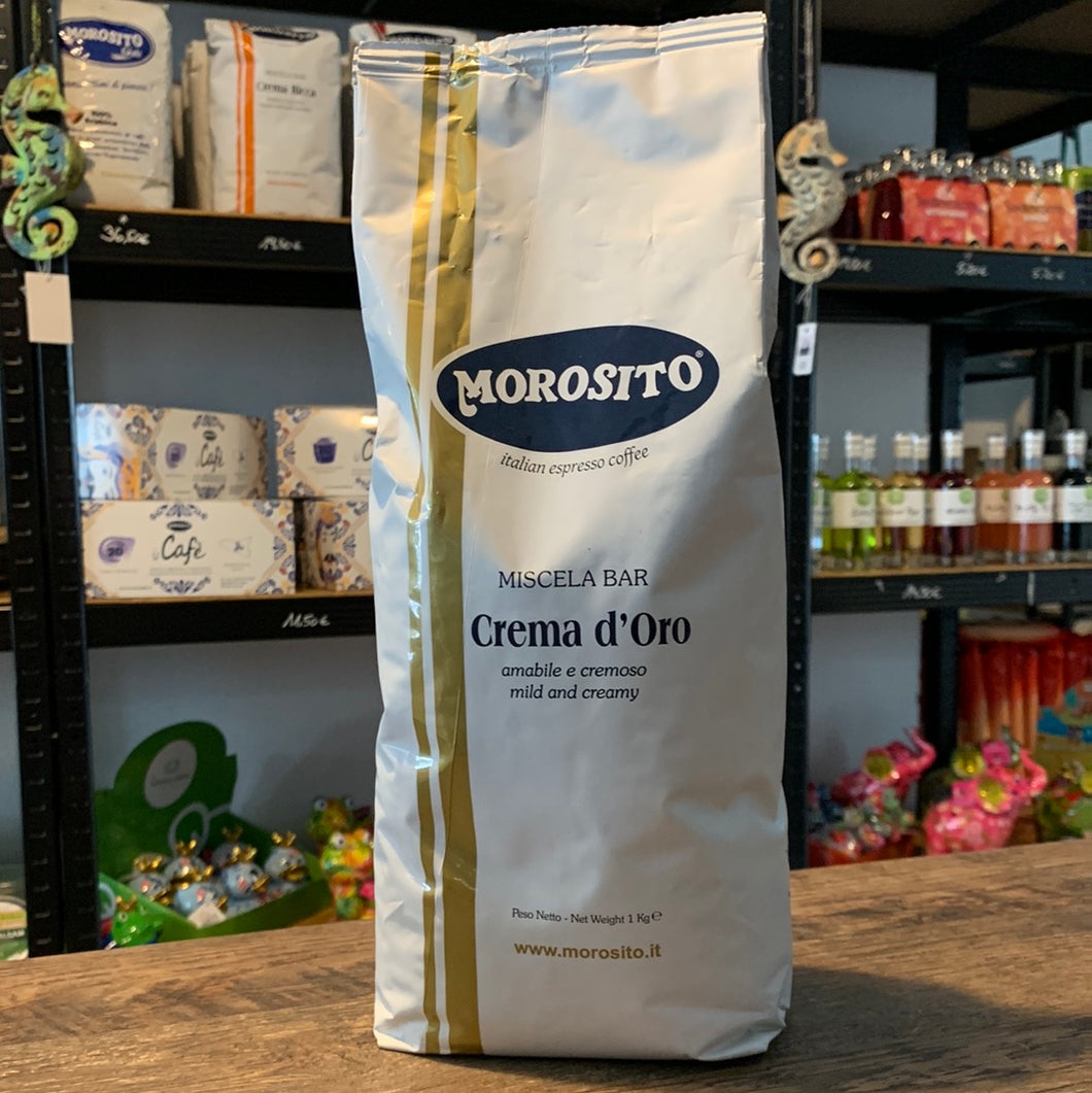 Crema d'Oro 1 kg - Morosito - Ganze Bohne - Miscela Bar - Caffé