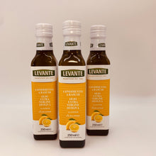 Lade das Bild in den Galerie-Viewer, 3-er Set Zitronen-Olivenöl Levante Al Gusto di limone - extra vergine di olivia

