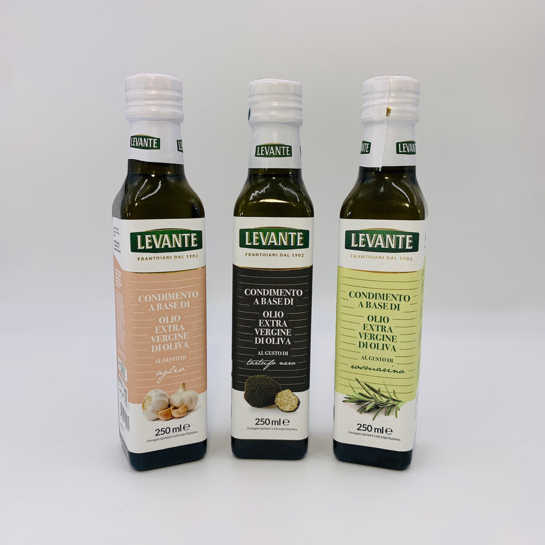 3-er Set Olivenöl Levante Al Gusto di tartufo, aglio, rosmario - extra vergine di olivia