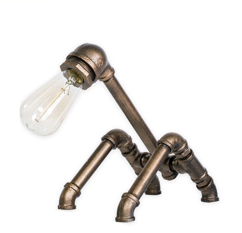 Nachtischlampe „Wasserleitungen“   Vintage Bedside Home Decor Lamp Tischlampe